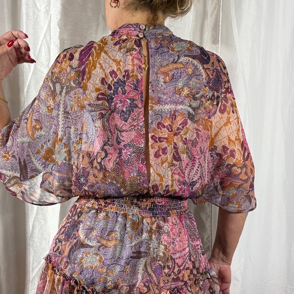 Misa Floral Chiffon Keyhole Dress - Picture 8 of 11